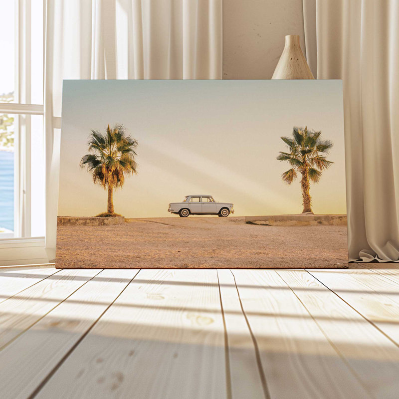 Impression sur toile Sunset Drive, H 12 po x l 18 po x P 1,25 po, Toile tendue, 1