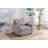 Francesca 35"W Gray Woven Convertible Armchair-927657974