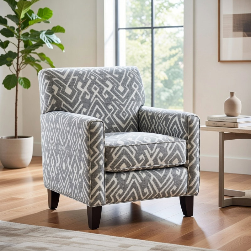 Aravis 30" Wide Polyester Armchair, Chevy Storm Polyester Blend