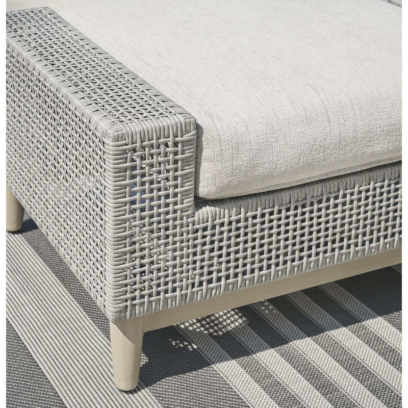 Repose-pieds d'extérieur avec coussin Breshae
