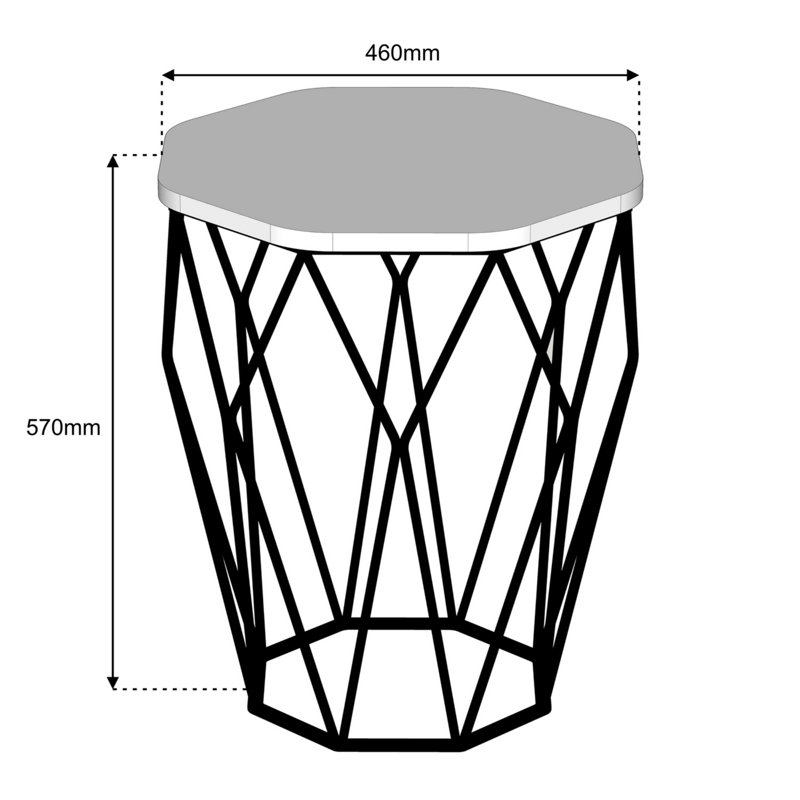 Arval Pedestal End Table, White