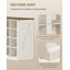Banc de rangement pour chaussures Farmhouse, banc de rangement pour chaussures d'entrée, compartiments à chaussures en bois élargis, bancs à chaussures pour vestiaire, salon, blanc antique-647780019-654298448