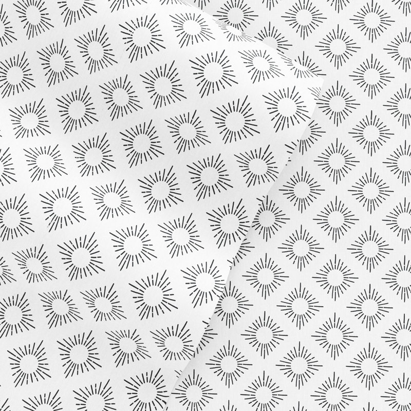 Gray Nordic Print Queen Microfiber Pillow Cover Set