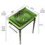 Lavabo de salle de bain 28 po, lavabo en céramique, 3 trous de robinet standard, pieds en acier inoxydable, support à serviettes, look, ouvertures pré-percées de la console de lavabo rectangulaire facile à nettoyer, accessoire, couleur,-124604917