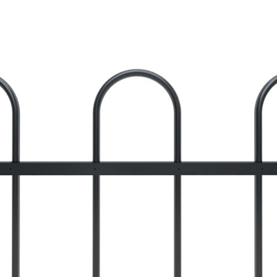 Eladia Black Metal Fence Panels Included