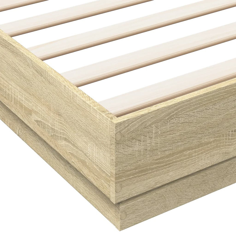 Vidaxl Bed Frame Engineered Wood, Super King (6'), Sonoma Oak