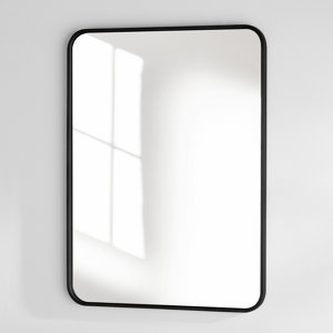 Sabine Metal Rounded Rectangle Wall Mirror 24'' x 40'' 