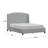 Aubreana Upholstered Classic Wing Platform Bed, Gray-2073431475