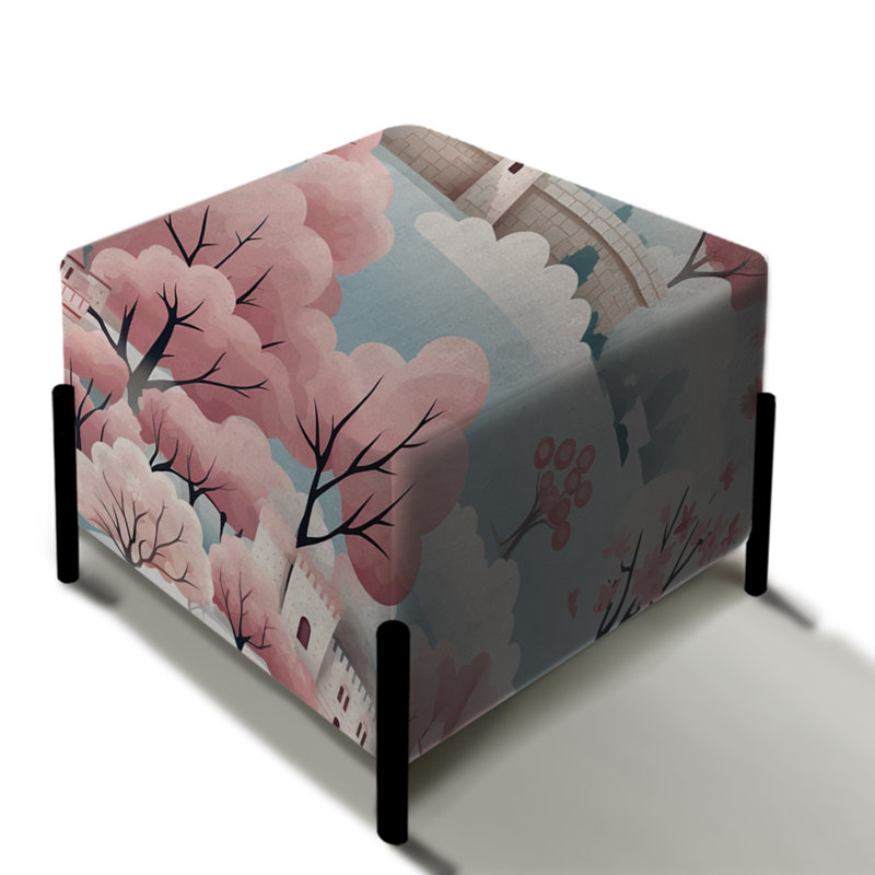 Vahey - Repose-pieds carré pour chambre d'enfant