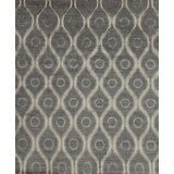 Modern Tibet Hand Knotted Area Rug in Gray