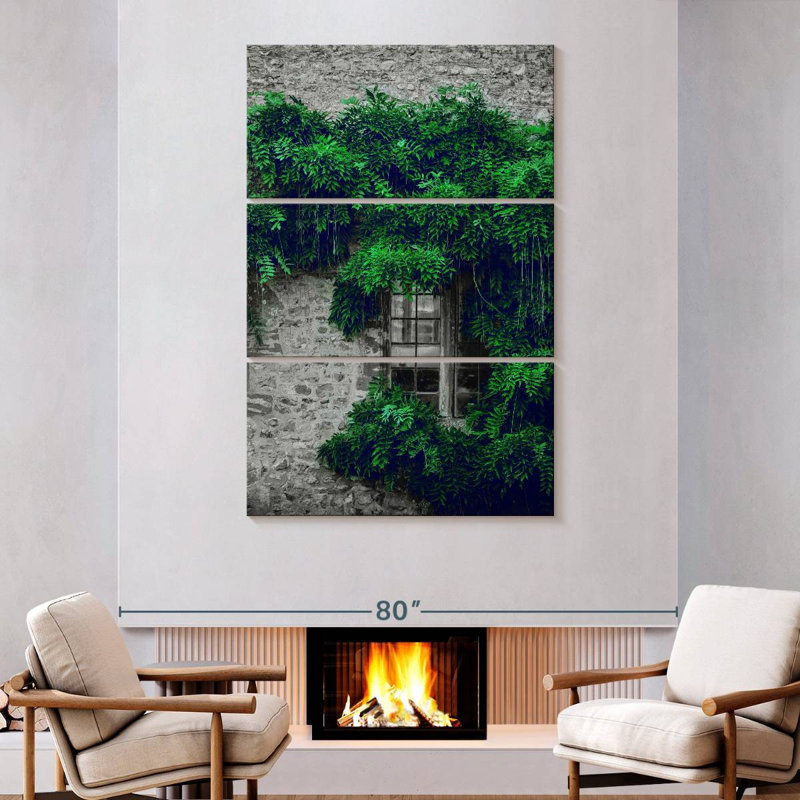 Lilie Botanical Window, 74" H x 48" W