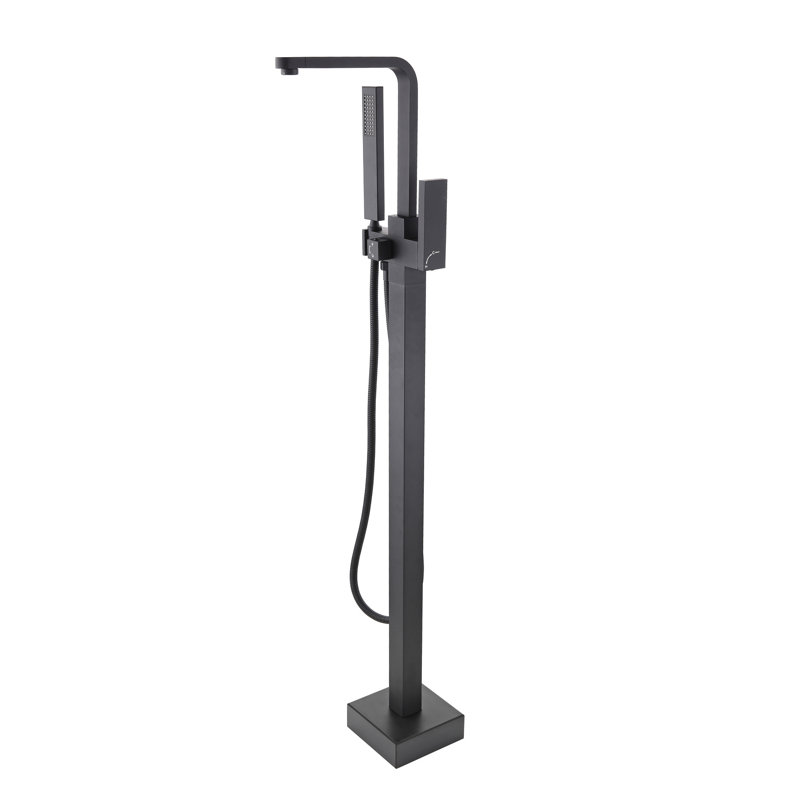 Matte Black Metal Freestanding Bathtub Faucet With Shower Quality And Hand