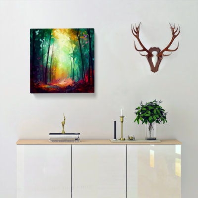 Forest Abstract Art No.4 - Wrapped Canvas