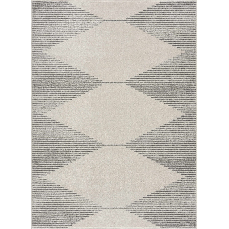 Tapis gris foncé, beige et crème Texcoco Southwestern Aztec, Tapis de couloir 2 pi 7 po x 7 pi 3 po