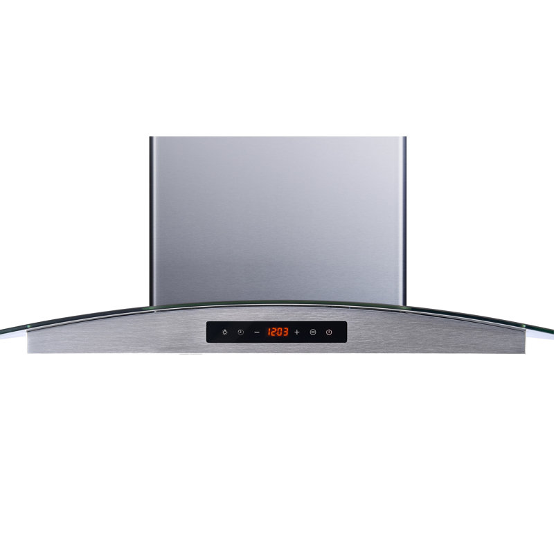 Hotte pour îlot de cuisine 30 pouces 600 CFM en acier inoxydable avec filtre inclus