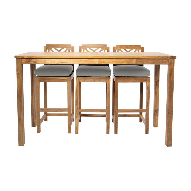 Monterey 4 - Piece Solid Wood Dining Set, Granite