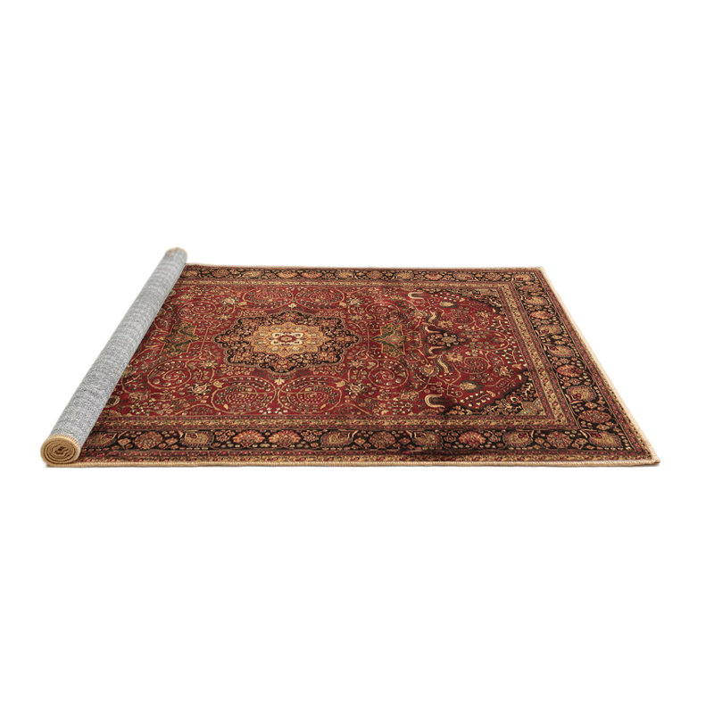Tapis brun traditionnel Traditional 4093, Carré 8 pi