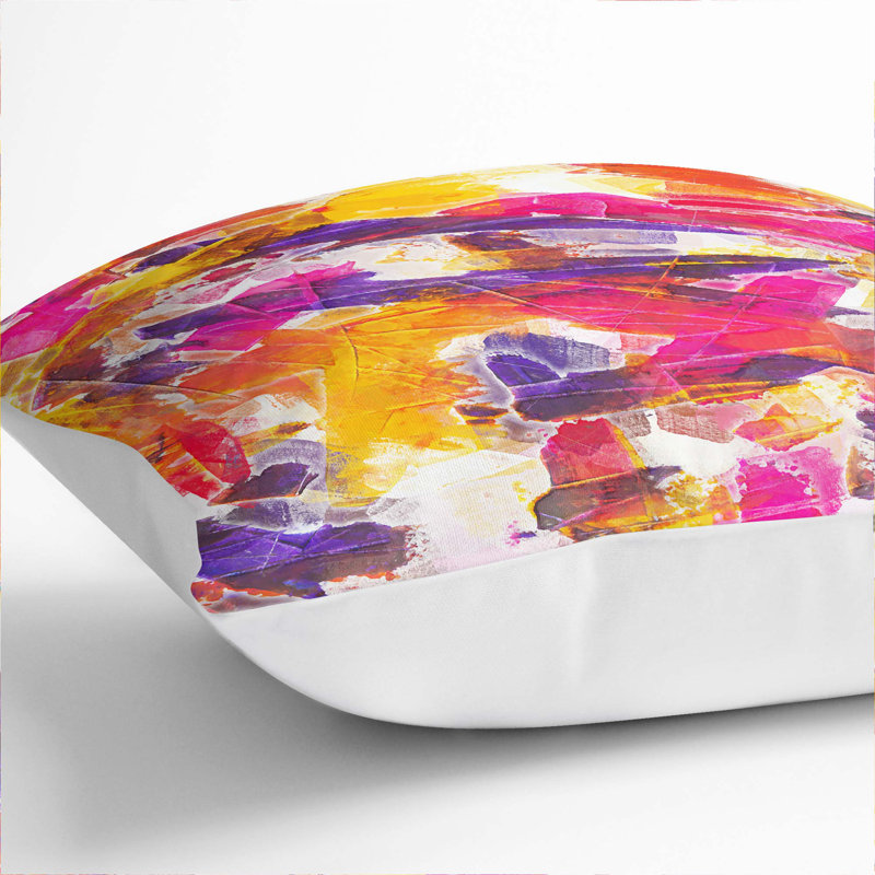 Ending Love in Abstract Cushion with Filling, 55cm H x 55cm W x 20cm D, White