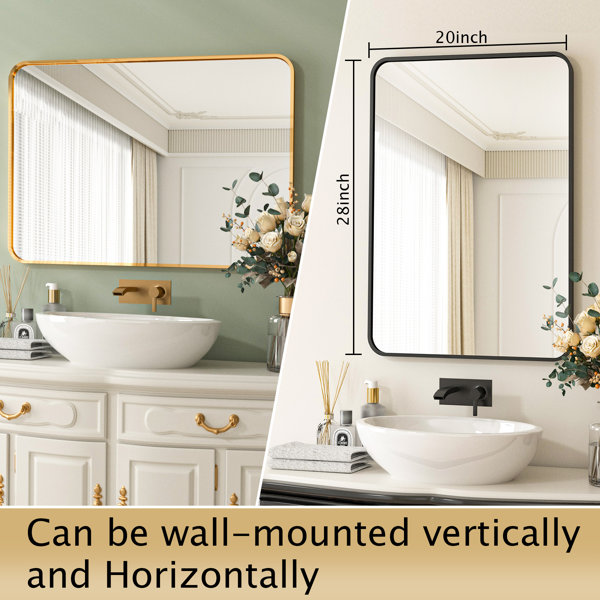 Latitude Run® Rectangle Metal Wall Mirror & Reviews | Wayfair