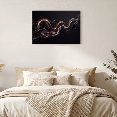 "Gallery Wrap", art mural sur toile pour le salon, la chambre à coucher, le bureau ou le vestibule - décoration murale décorative avec cosmique serpent