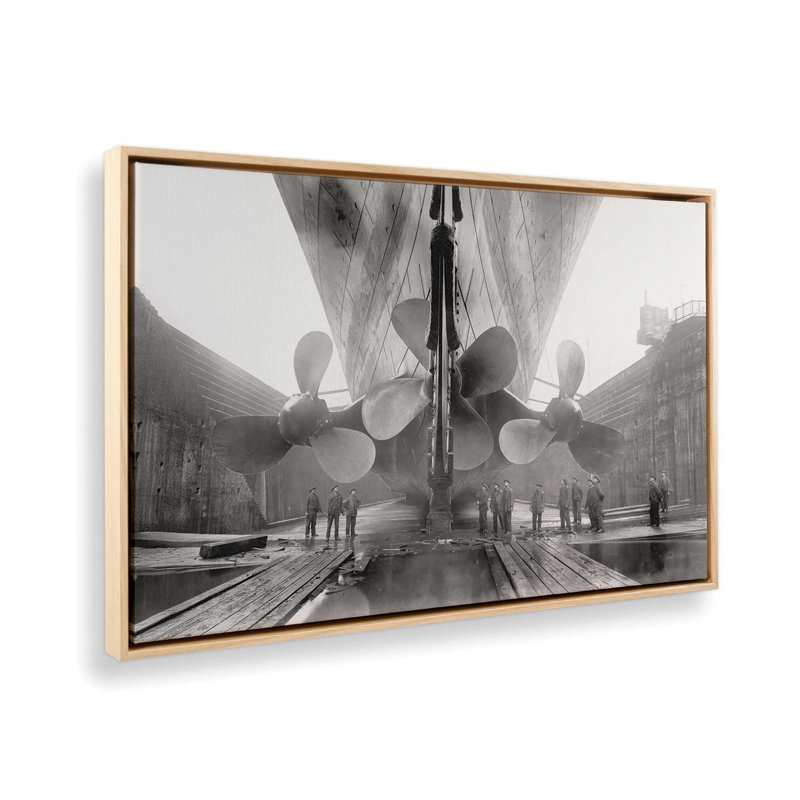 Mirando -Titanic Drydock Floater Frame Print on Canvas, 20.75" H x 30.75" W, American Maple