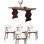 Merva 4 - Person Solid Wood Top Four Leg Base Dining Set