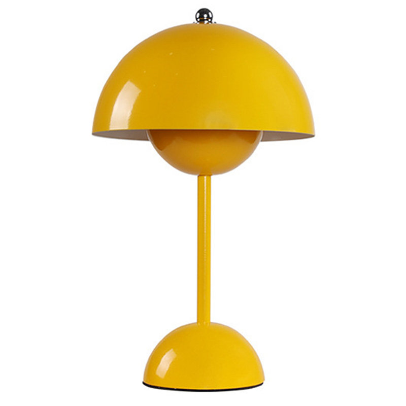 17 Stories Rechargeable Table Lamp ? Mushroom Lamp - Dimmable, 3-Modes, USB Chargeable Indoor Lamp, Yellow