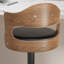 Chaise d'appoint noire à dossier solide brun-noisette (ensemble de 8)-39763311