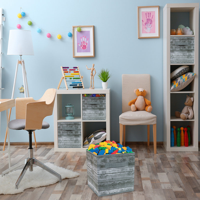 Cube en tissu, Gris
