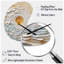 Or et crème tourbillons enchantés III - spirale abstraite, horloge asymétrique en métal, horloge murale moderne de forme irrégulière-105568715