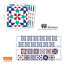 Royal Navy Blue and Walnut Vintage Mix Tile Sticker - 15cm x 15cm-38785773