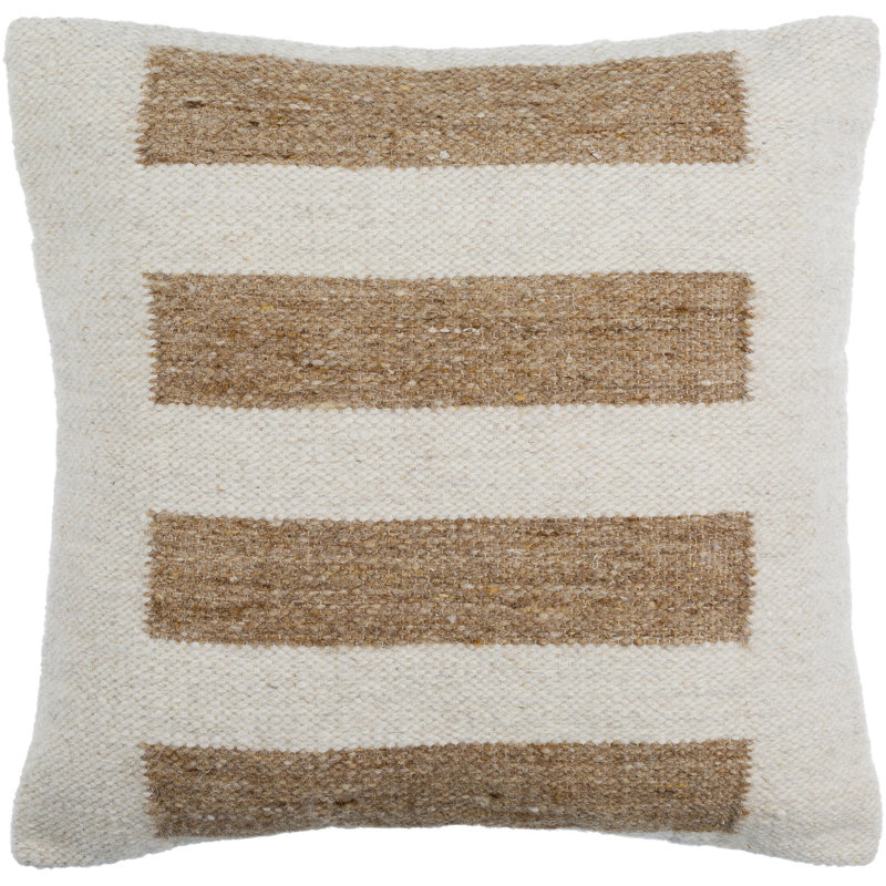 Coussin Osmund, 18 po x 18 po, Brun, Polyester/ Bourre en polyester