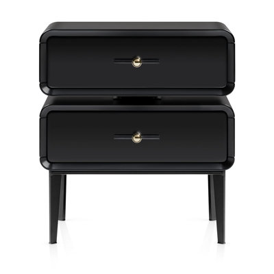 47.5cm W Metal Bedside Table