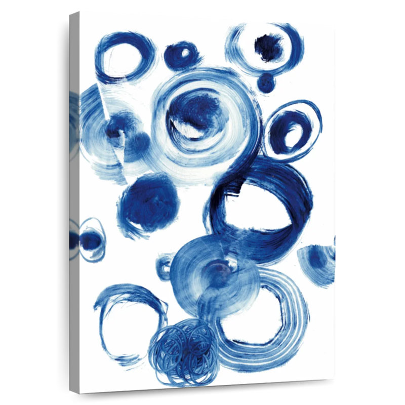 Avery Blue Circle Study IV, 39" H x 26" W