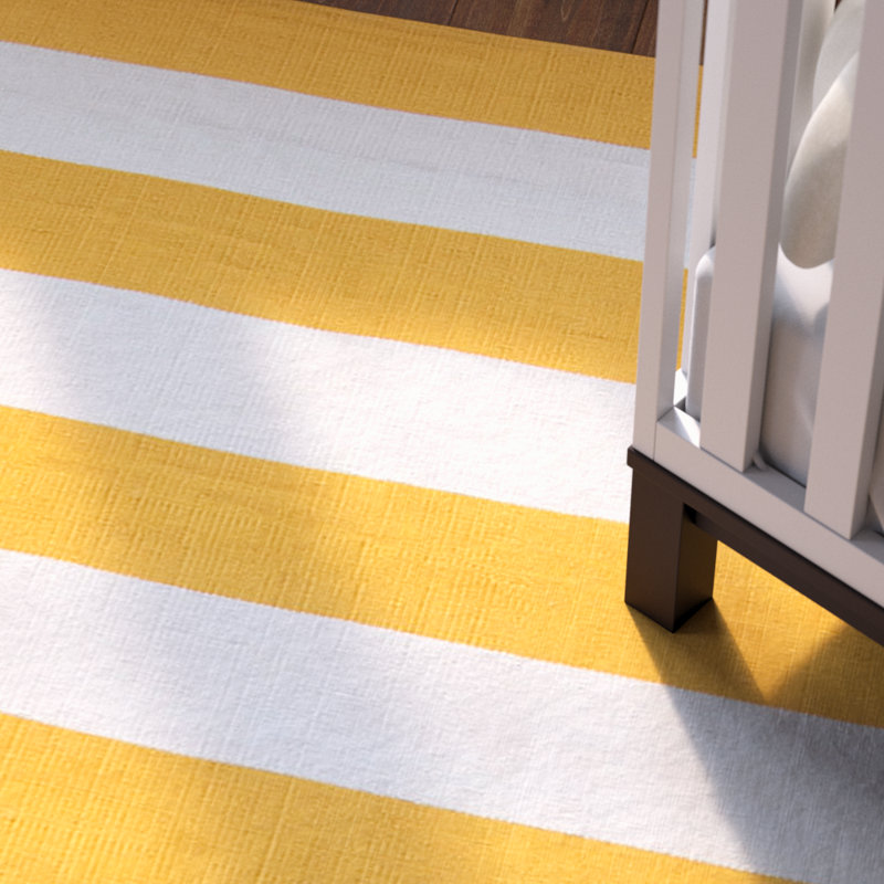 Bravo Striped Cotton Hand Woven Area Rug, Rectangle 91 x 152 cm