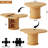 43.3"-59" Round Extendable Dining Table for 4-6, Oval Kitchen Dining  Table with Storage, Pedestal Dining Table-819961071