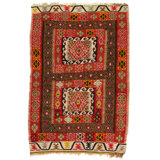 Muirne Oriental Area Rug in Rust