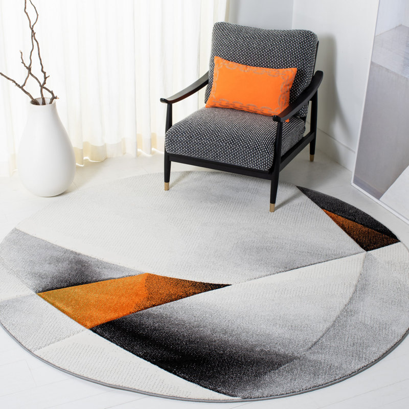 Tapis de performance géométrique Tonyville, Rond 6 pi 7 po