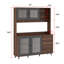 Garde-manger avec porte en verre trempé et rangement solide Garyson-1248537988