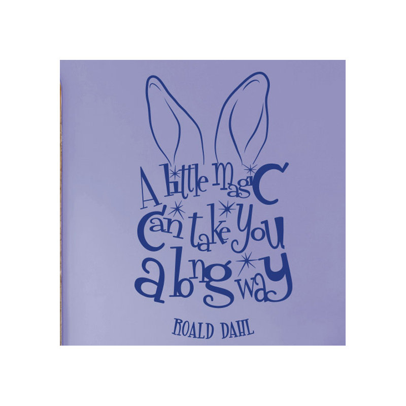 Roald Dahl Wall Sticker, Dark Blue