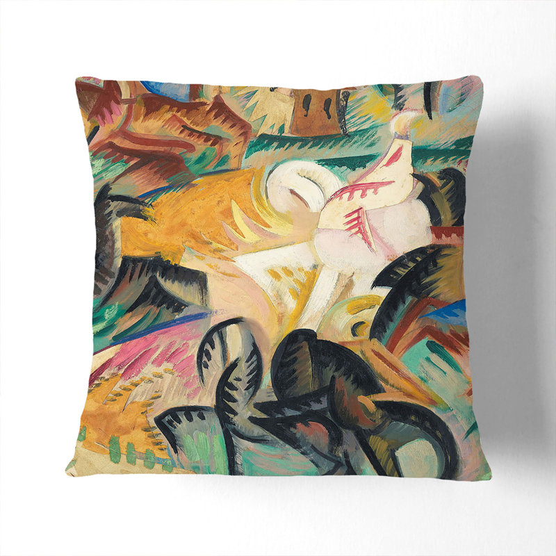 Square Cushion, 40cm H x 40cm W x 15cm D, White