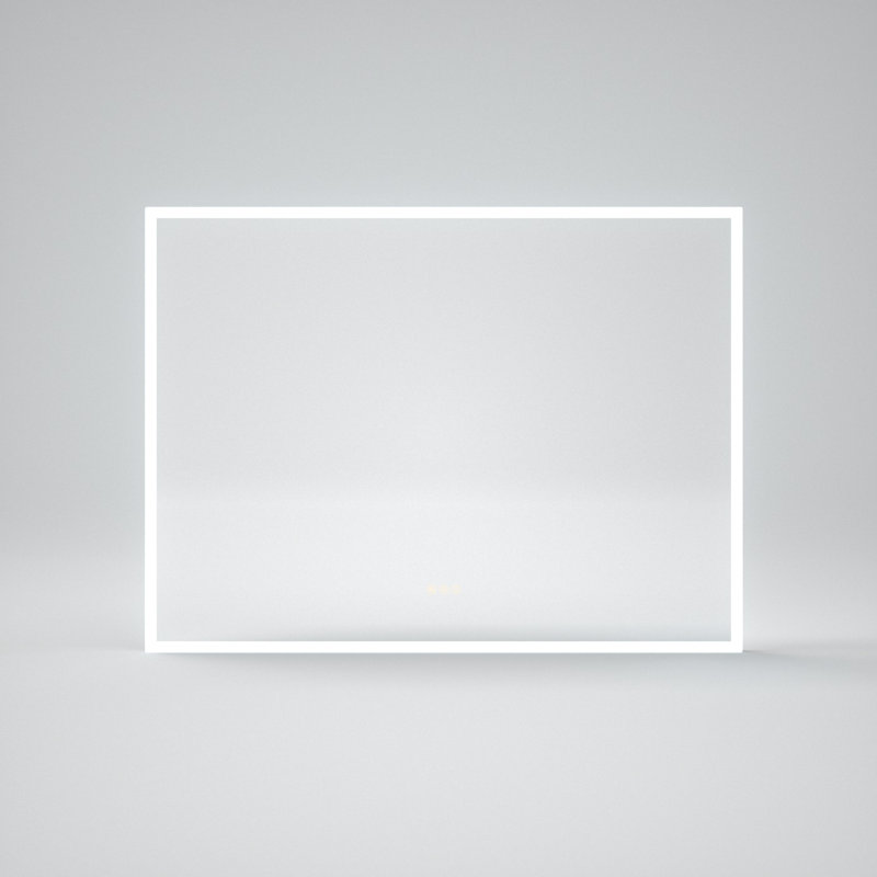Shimmer 48 in. W x 36 in. H Rectangular Frameless Anti-Fog LED Dimmable Wall Bathroom Vanity Mirror in Polished Crystal