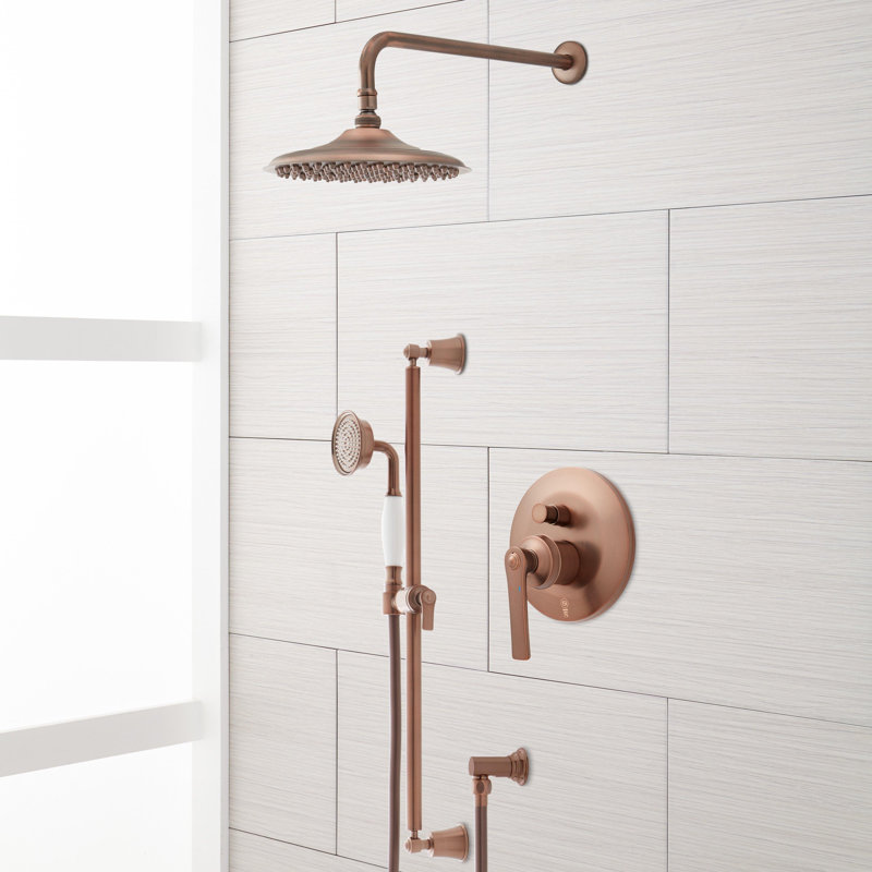 Oil Rubbed Bronze Multi-Head Rain Shower System with Handheld