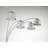 Modern Luxury Multi-Head Floor Lamp, Half Moon Design, Crystal Accents, Sleek Pewter Finish | Gift Idea