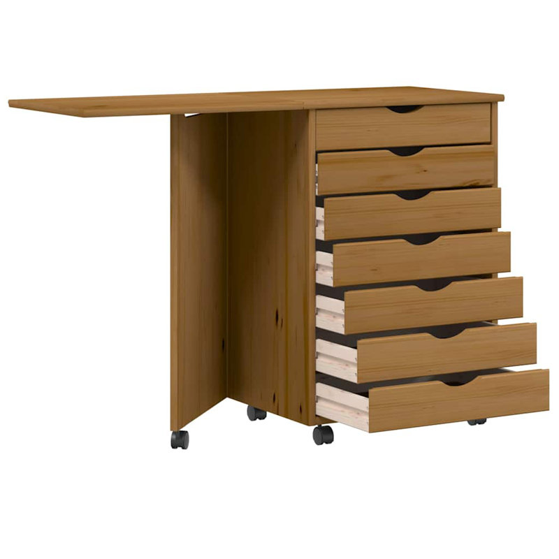 Storage Cabinet, Honey Brown/White