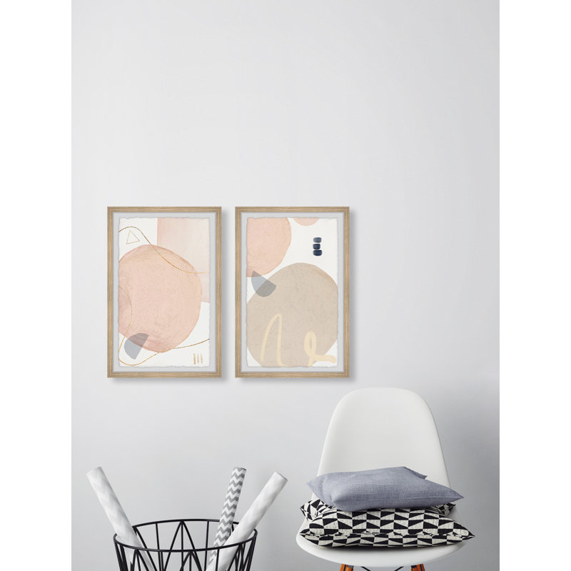 Circular Departure by Marmont Hill - 2 Piece Single Picture Frame Painting Set, 91cm H x 61cm W x 3.81cm D