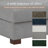 3 - Piece Upholstered Gray Chenille Modular Sectional Sofa with Armrests & Throw Pillows-1761462937-1761462936