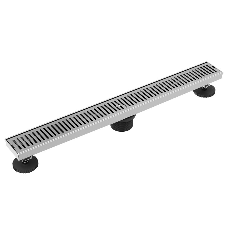 Drain de douche à grille rectangulaire Elan, Chrome
