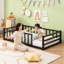 Lits simples Safe, structure en métal robuste, chambre d'enfant moderne et compacte