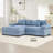 Oversized Cloud Modular L-shape Sectional Couch, Soft Corduroy Fabric-1159943600-1156214708-1156214713